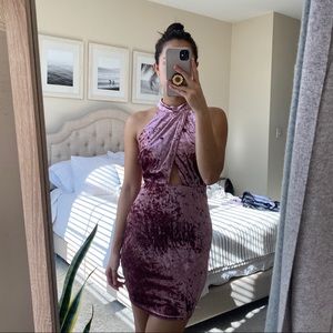 Pink Velvet Dress